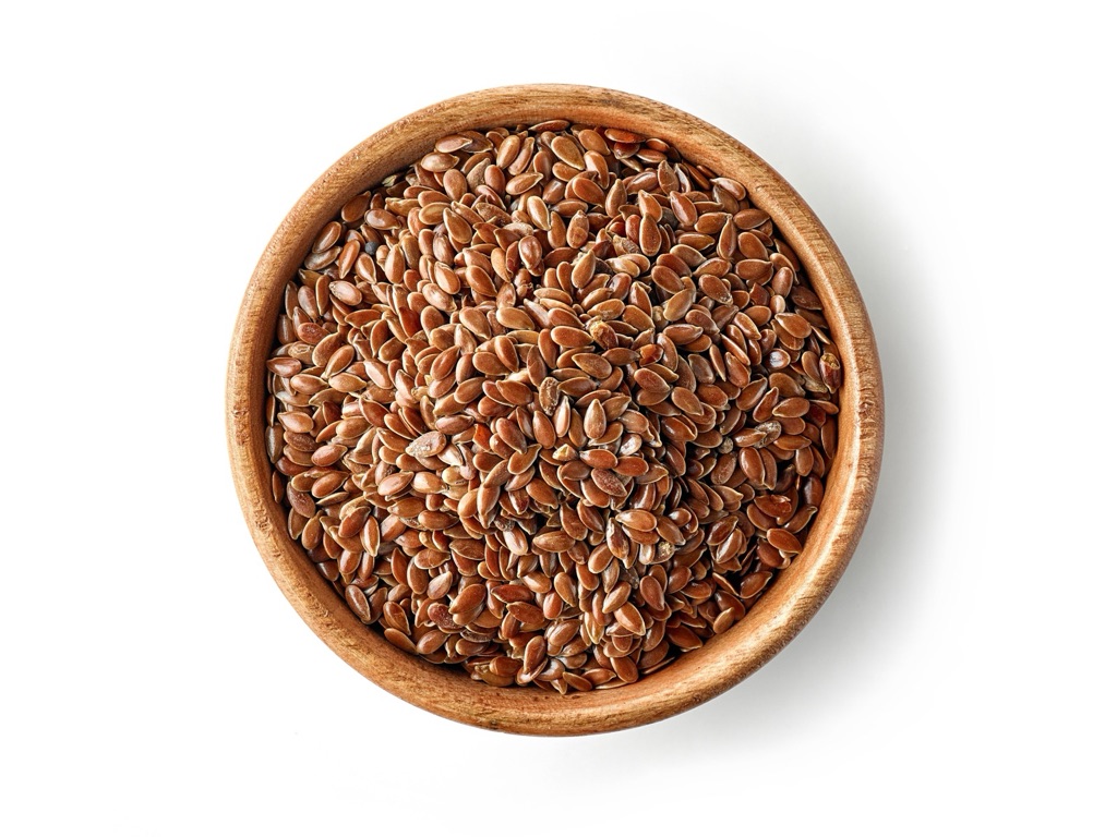 Brown flax seeds